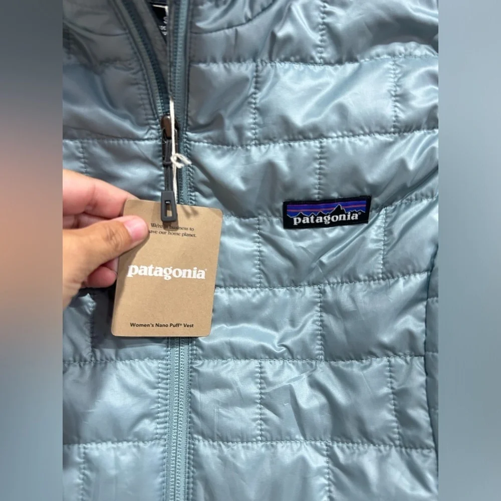 Patagonia Women’s Small Nano Puff Insulated Vest Thermal Blue NWT Puffy